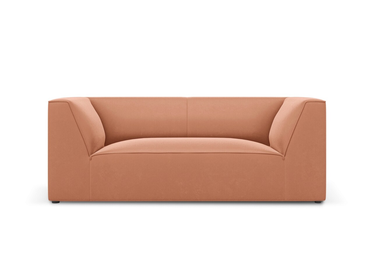 Canapea 2 locuri, Ruby, Micadoni Home, BL, 174x93x69 cm, catifea, roz - imagine 6